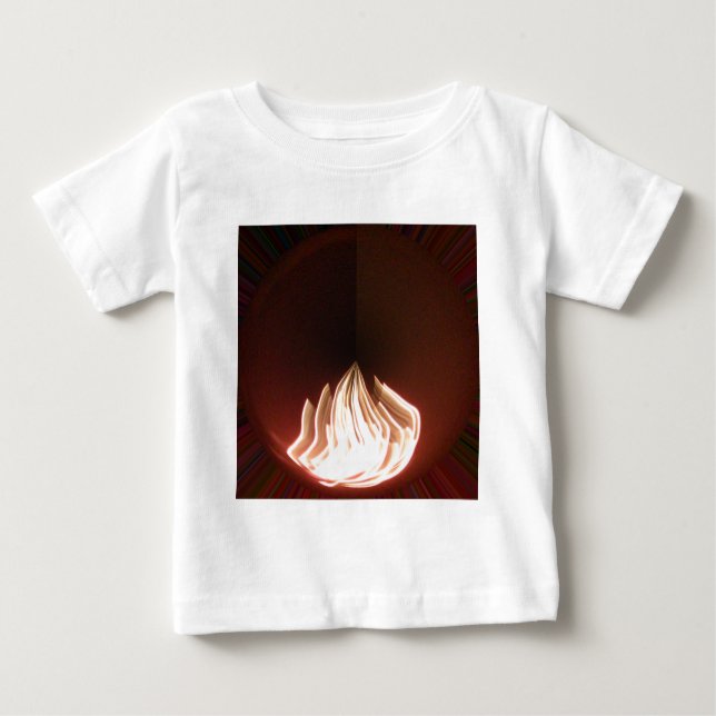 Camiseta Para Bebê Belo Impressão de Arte Abstrato (Frente)