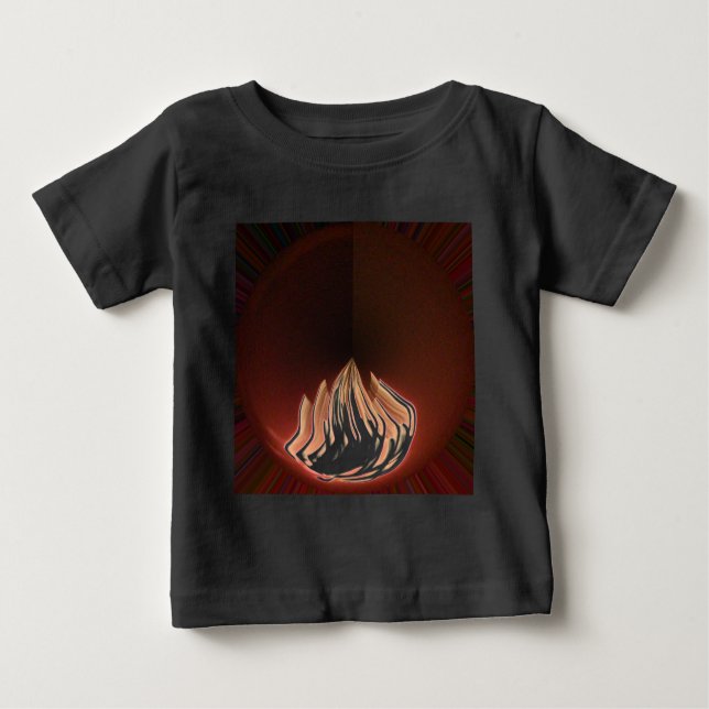 Camiseta Para Bebê Belo Impressão de Arte Abstrato (Frente)