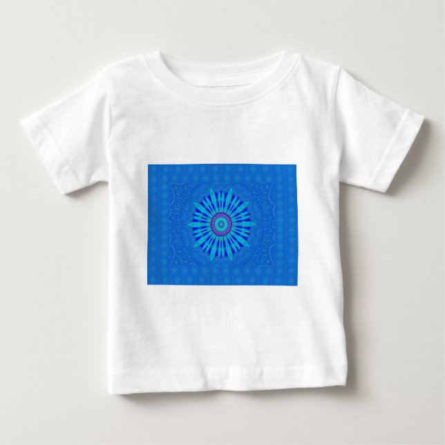 Camiseta Para Bebê Belo Impressão de Arte Real Mandala (Frente)