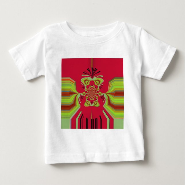 Camiseta Para Bebê Belo Incrível Padrão Africano de Motif Amarelo (Frente)