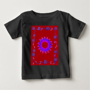 Camiseta Para Bebê Belo Motif Mehndi Art Design