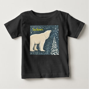 Camiseta Para Bebê Belo Urso Polar Ártico