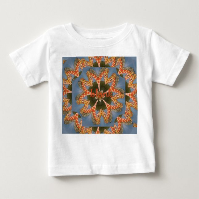 Camiseta Para Bebê Belo vazio de girafa colorida africana (Frente)