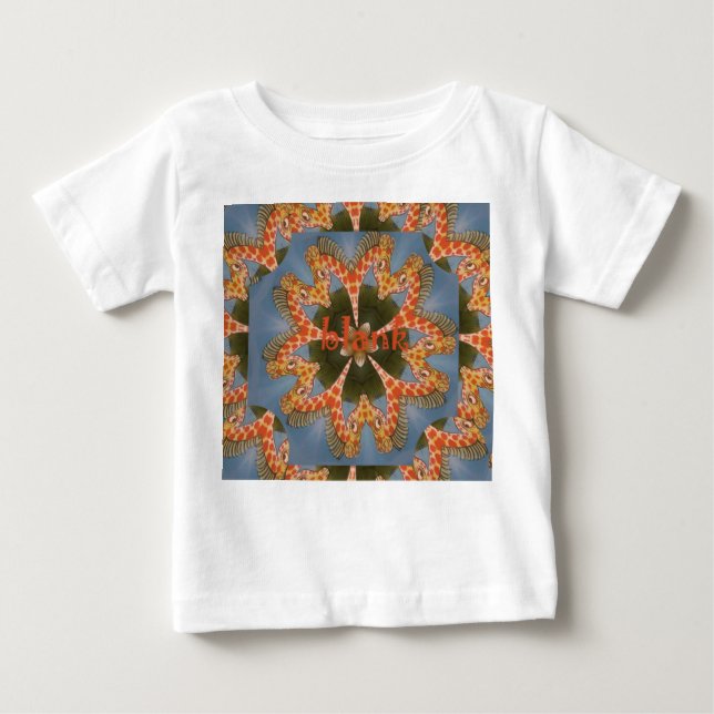 Camiseta Para Bebê Belo vazio de girafa colorida africana (Frente)