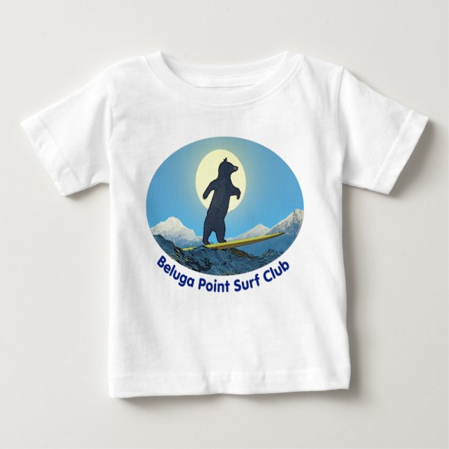 Camiseta Para Bebê Beluga Point Surf Club (Frente)