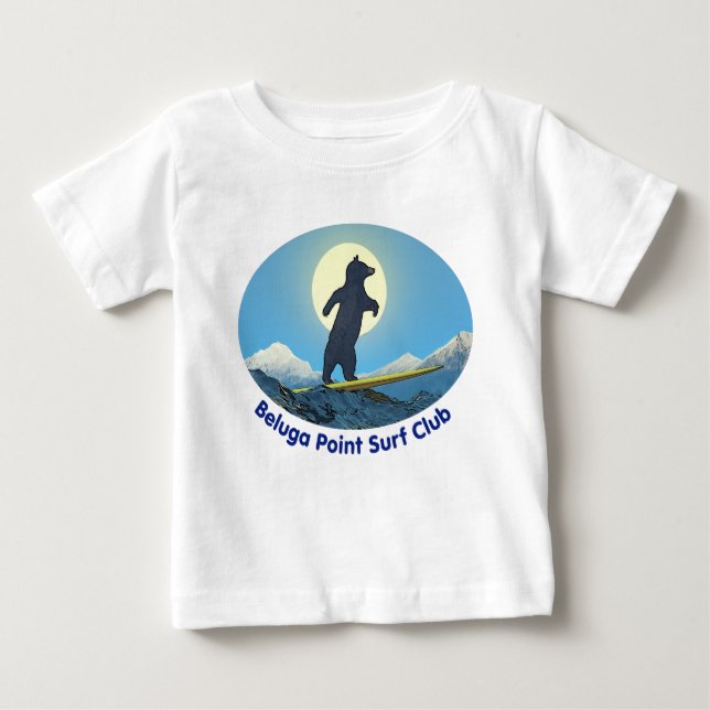 Camiseta Para Bebê Beluga Point Surf Club (Frente)