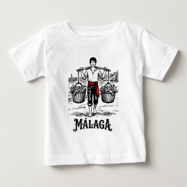 Camiseta Para Bebê Bem-vindo a Málaga 5: El Cenachero (Frente)