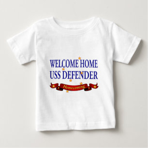 Camiseta Para Bebê Bem-vindo ao Home USS Defender