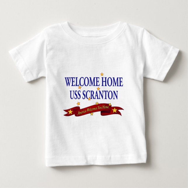 Camiseta Para Bebê Bem-vindo ao Home USS Scranton (Frente)