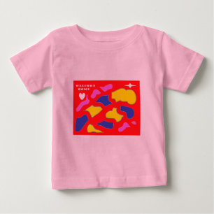 Camiseta Para Bebê Bem-vindo ao lar, projetado para você alto vermelh