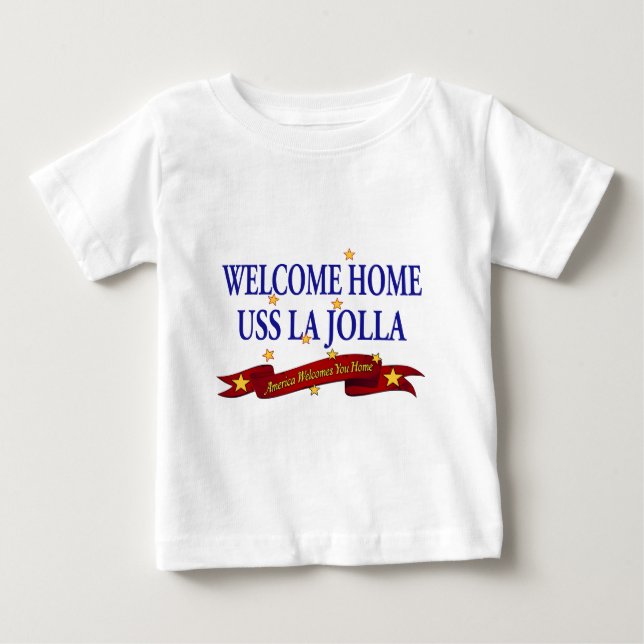 Camiseta Para Bebê Bem-vindo ao lar USS La Jolla (Frente)