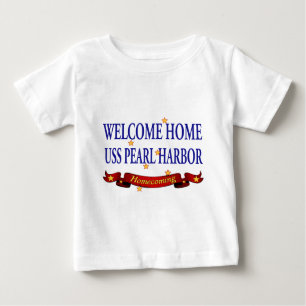 Camiseta Para Bebê Bem-vindo ao lar USS Pearl Harbor