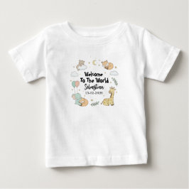 Camiseta Para Bebê Bem-vindo ao Mundo Bebê Sebastian Camiseta