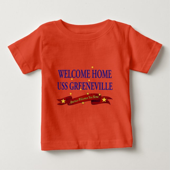 Camiseta Para Bebê Bem-vindo ao site USS Greeneville (Frente)
