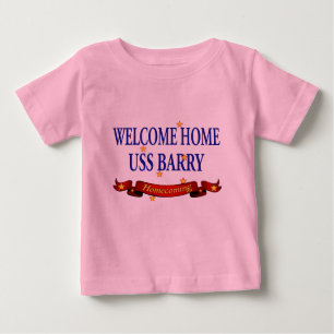 Camiseta Para Bebê Bem-vindo ao USS doméstico Barry