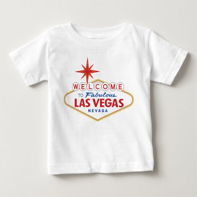 Camiseta Para Bebê Bem-vindos a Las Vegas, Nevada (Frente)