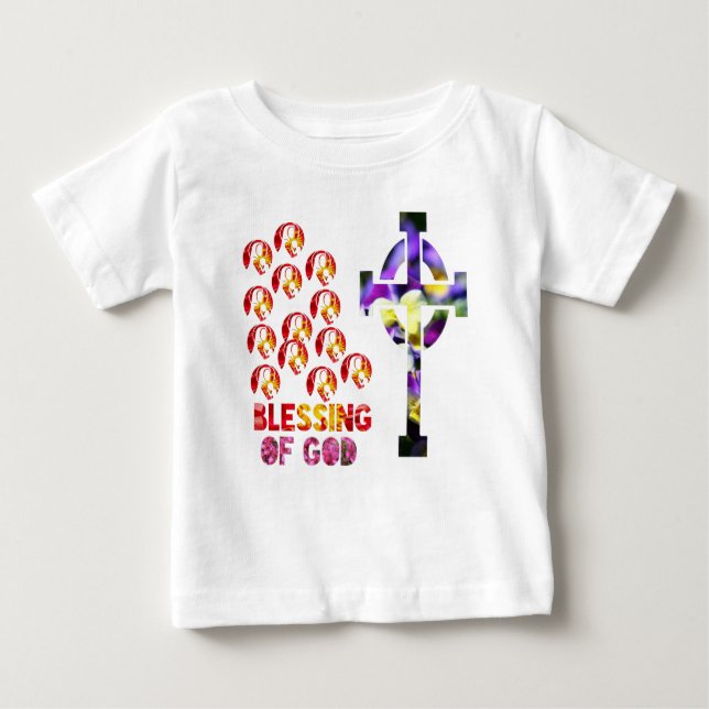Camiseta Para Bebê bênção de deus (Frente)