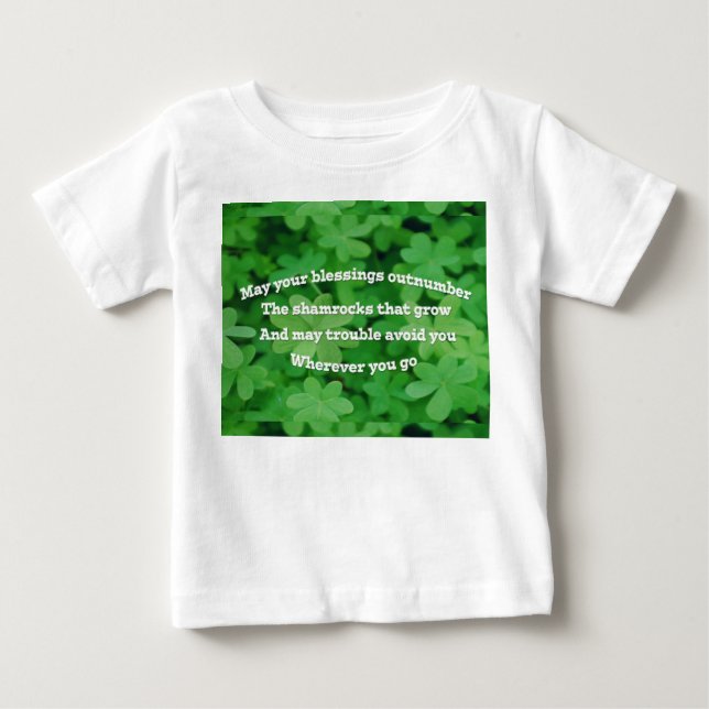 Camiseta Para Bebê Bênção irlandesa (Frente)