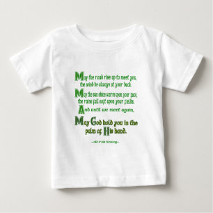 Camiseta Para Bebê Bênção Irlandesa Que o Caminho Se Erga para Te Enc