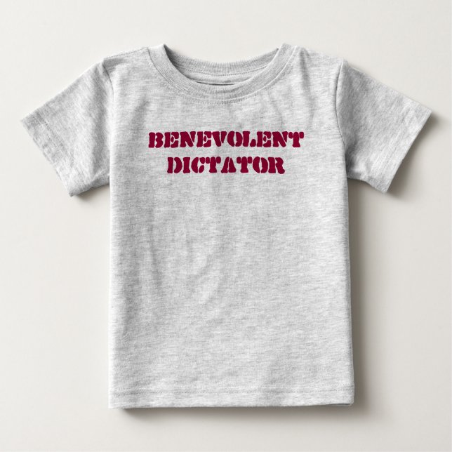 Camiseta Para Bebê benevolentdictator (Frente)