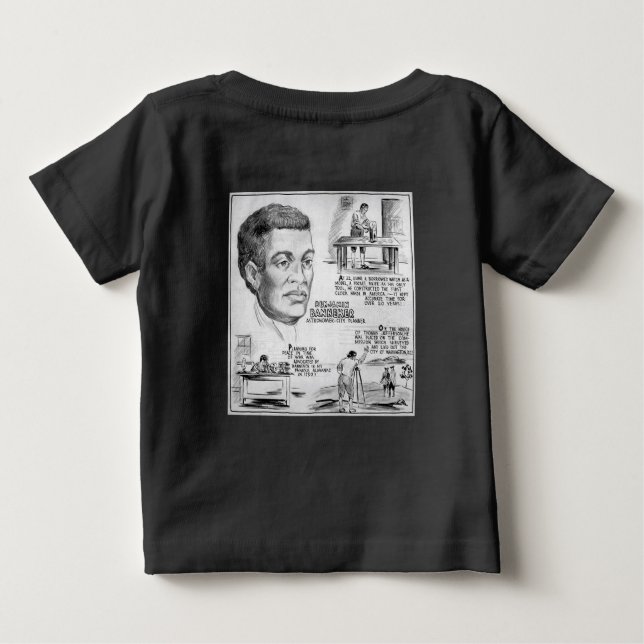 Camiseta Para Bebê Benjamin Banneker: Cientista Negro e Revolucionári (Verso)