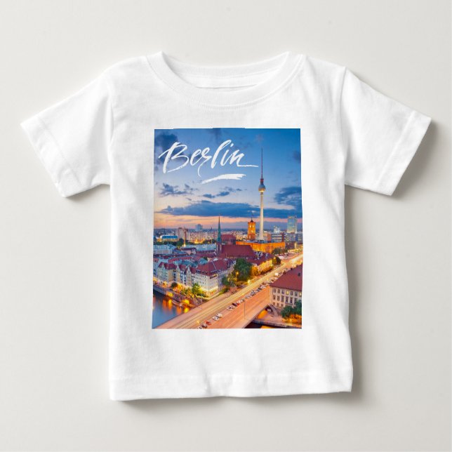 Camiseta Para Bebê Berlim, Alemanha (Frente)