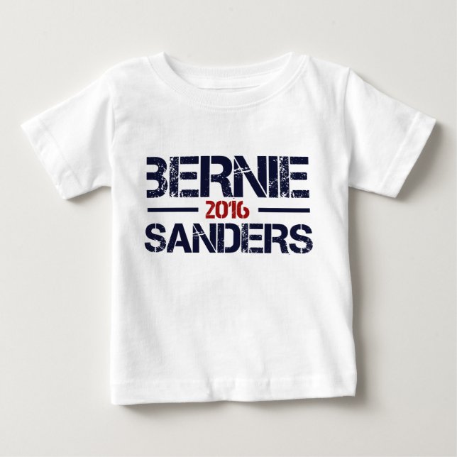 Camiseta Para Bebê Bernie Sanders 2016 (Frente)