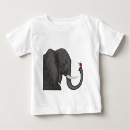 Camiseta Para Bebê Bertha, O Adorável Elefante E O Bonito Ladybug