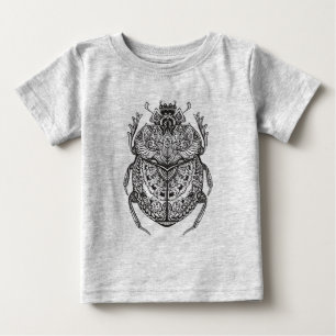 Camiseta Para Bebê Besouro africano Zendoodle