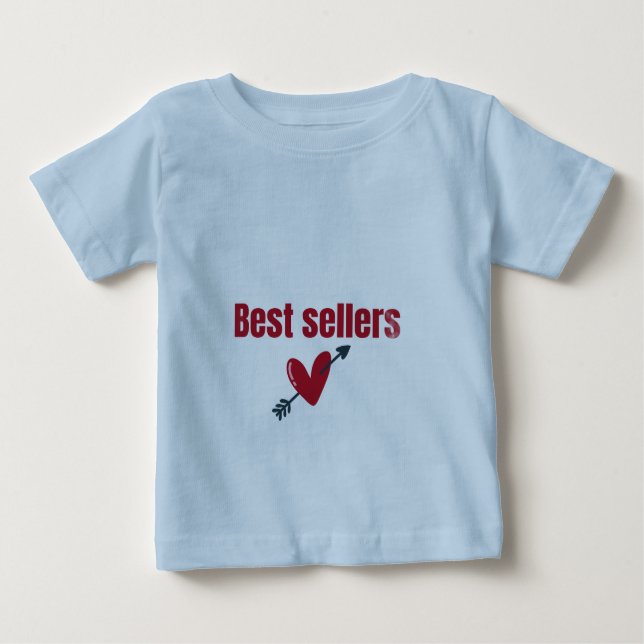 Camiseta Para Bebê Best Sellers Valentine Heart Arrow T-Shirt (Frente)