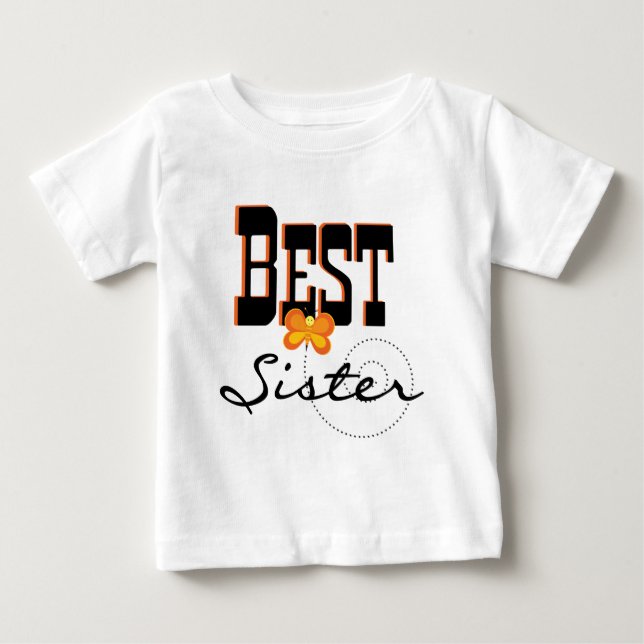 Camiseta Para Bebê Best Sister T-shirts e presentes (Frente)