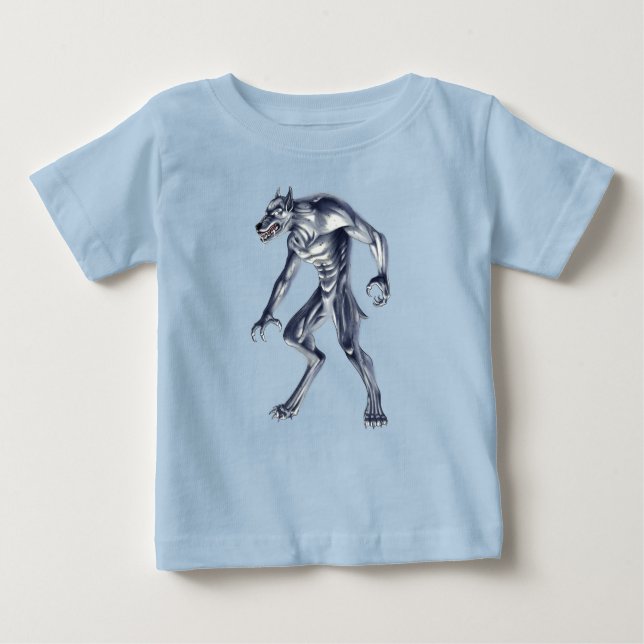 Camiseta Para Bebê Besta Criptid Dogman (Frente)