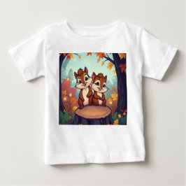 Camiseta Para Bebê „Beste Freunde im Herbstzauber“