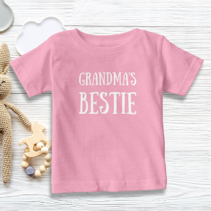 Camiseta Para Bebê Bestie da vovó, fofo