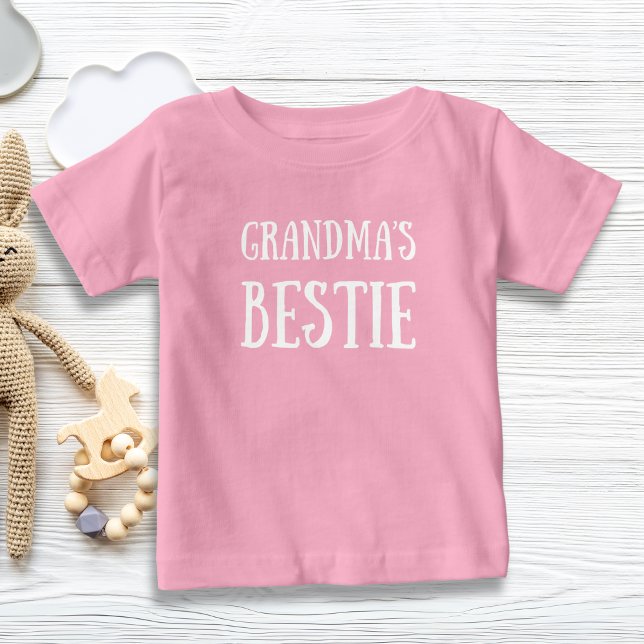 Camiseta Para Bebê Bestie da vovó, fofo (Criador carregado)