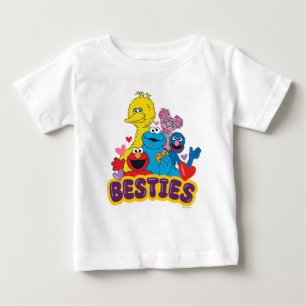 Camiseta Para Bebê Besties De Namorados Da Rua Sésamo