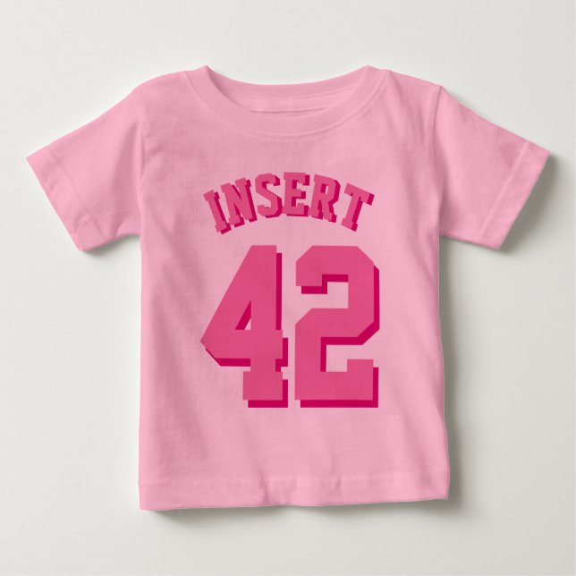 Camiseta Para Bebê Bethler Rosa | Sports Jersey (Frente)