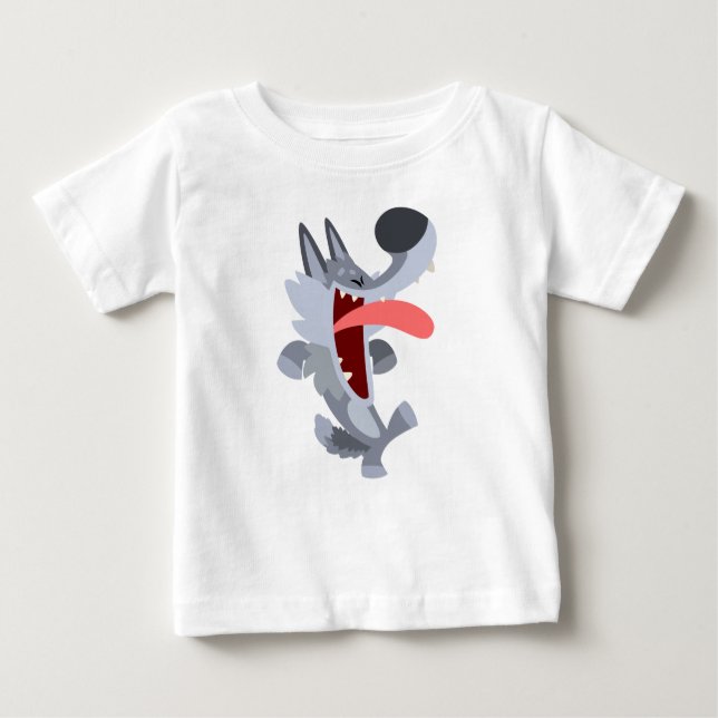 Camiseta Para Bebê Bicho de Banda Bestial Wolf Baby T Shirt (Frente)
