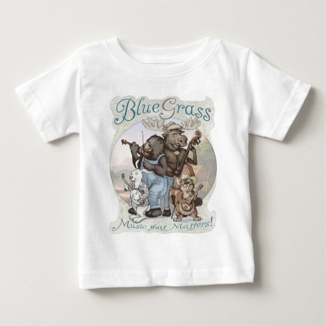 Camiseta Para Bebê Bichos do Bluegrass por estúdios de Mudge (Frente)