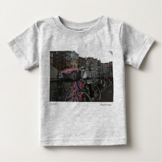 Camiseta Para Bebê bicicleta Amesterdã