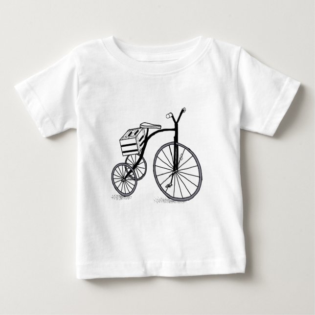 Camiseta Para Bebê Bicicleta com 3 rodas (Frente)
