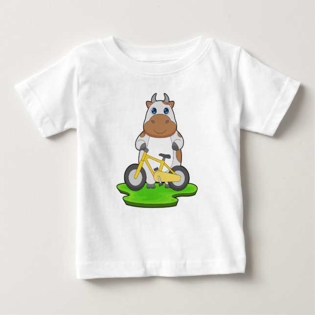 Camiseta Para Bebê Bicicleta de Vaca (Frente)