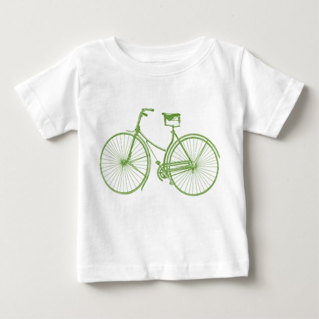 Camiseta Para Bebê Bicicleta Vintage (Frente)