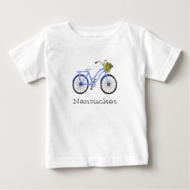 Camiseta Para Bebê Bicicletas Flores Férias Nantucket Souvenir Divert