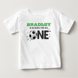 Camiseta Para Bebê Bicking O Grande   primeiro aniversario de futebol