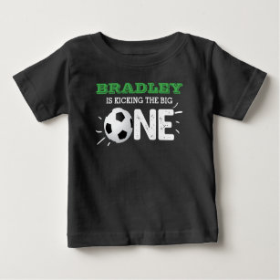 Camiseta Para Bebê Bicking O Grande   primeiro aniversario de futebol