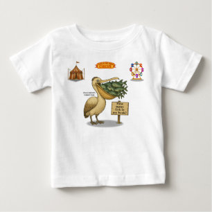 Camiseta Para Bebê Bico brilhante do pelicano Pierre