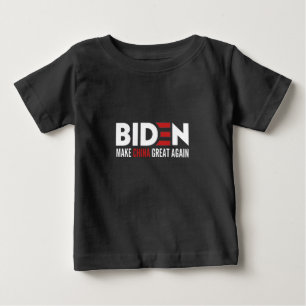 Camiseta Para Bebê biden Faça a China Grande Novamente
