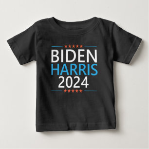 Camiseta Para Bebê Biden Harris 2024 para a eleição do presidente d