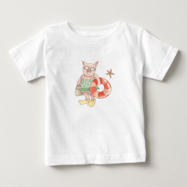 Camiseta Para Bebê Bienvenido verano! (Frente)
